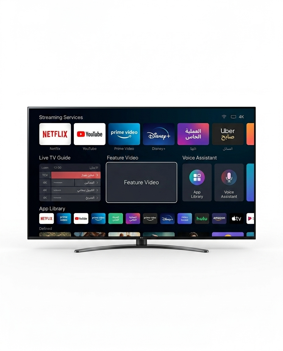 شاشة تلفزيون ذكية (Smart TV 4K)